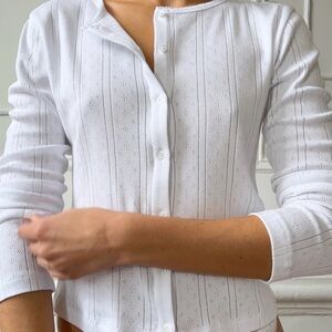 Cou Cou Intimates NWT Pointelle Cardigan Sz M